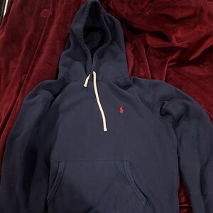 Polo Ralph Lauren Dark Blue Hoodie with Red Logo